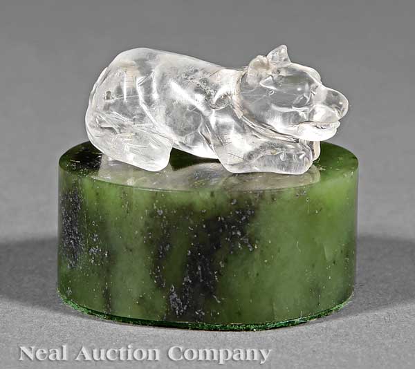 A Chinese Rock Crystal Dog and 141a62