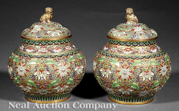 A Pair of Chinese Cloisonn Enamel 141a67