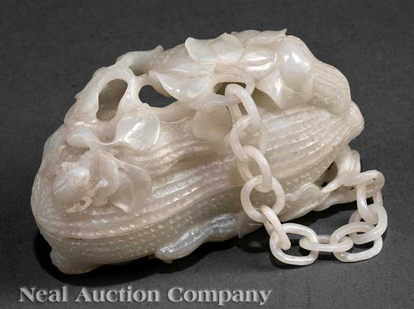 A Chinese White Jade Peanut Form 141a60