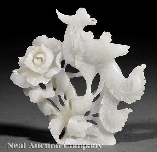 A Chinese White Jade Phoenix and 141a61