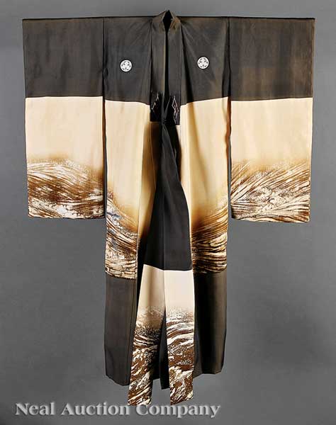 A Japanese Painted and Embroidered 141a7a