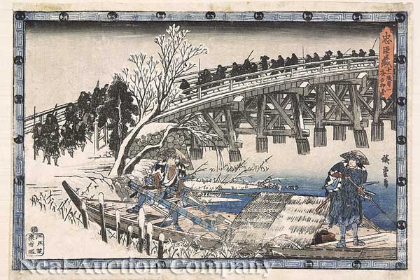 Hiroshige (1797-1849) "Ronin Crossing