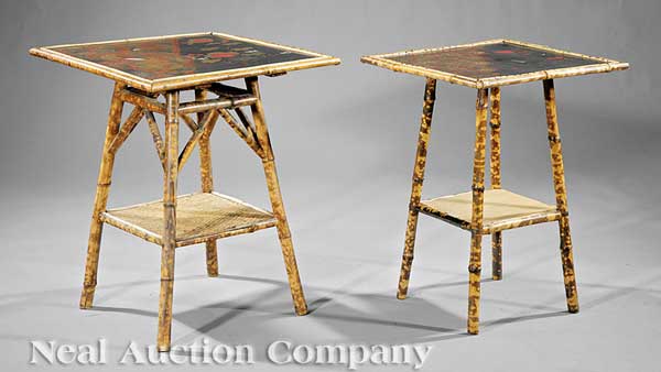 Two Antique Bamboo and Lacquered 141a8f