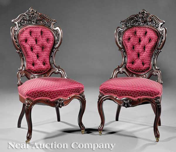 A Pair of American Rococo Carved 141a96