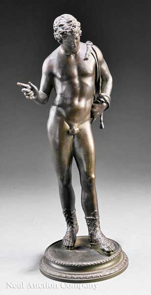 An Antique Italian Bronze of Narcissus