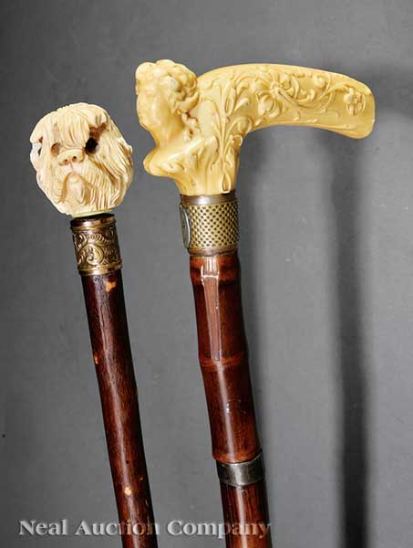 Two Antique Canes late 19th c  141ab7
