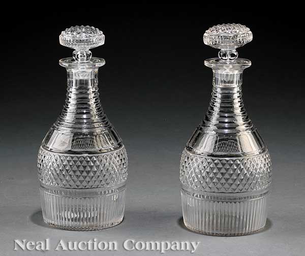A Pair of Regency Cut Glass Decanters 141ae2