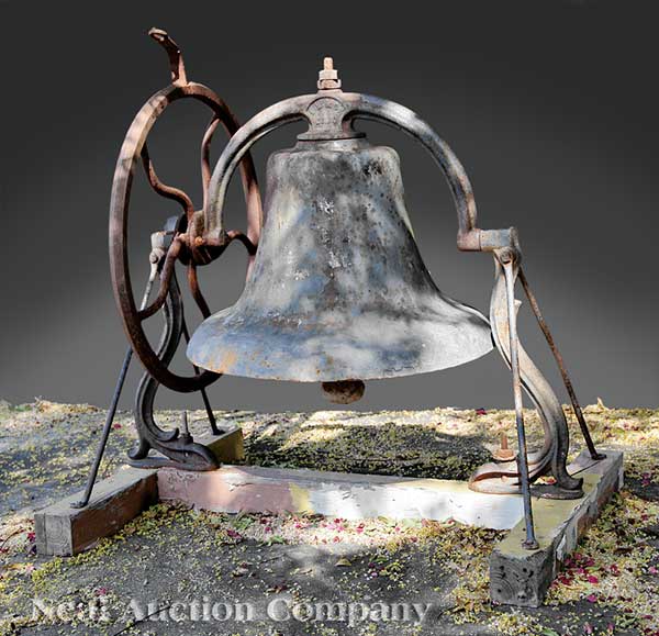A Large Cast Iron Plantation Bell