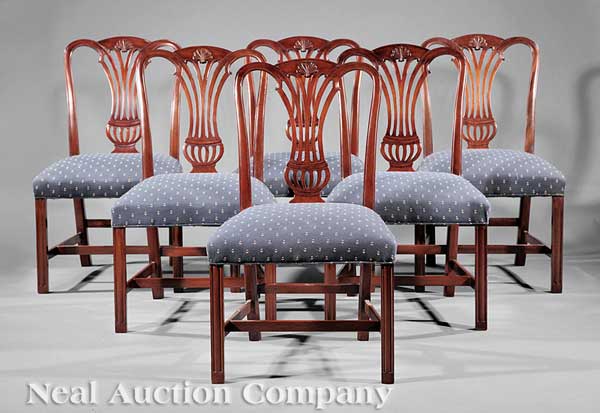 A Suite of Eight American Chippendale Style 141b0e