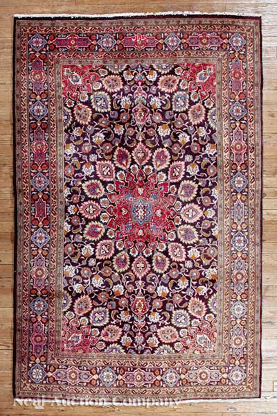 A Mashad Carpet signed crimson 141b2a