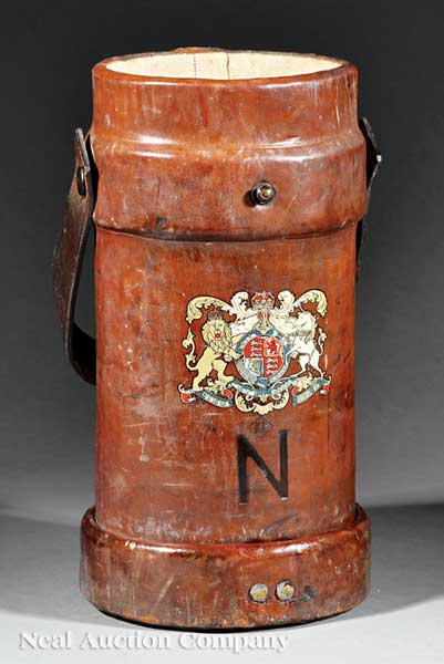 An English Leather Shot Bucket