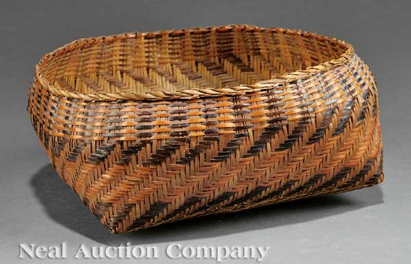 A Chitimacha Single Weave Bowl-Shaped