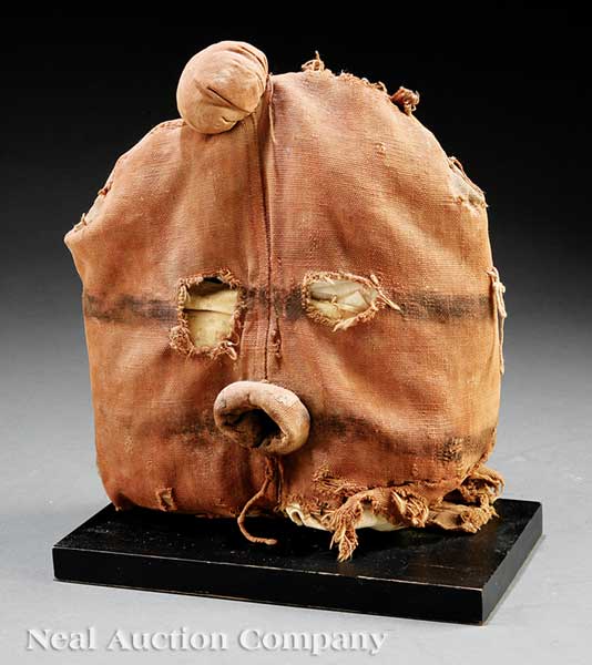 A Hopi Cotton Koyemsi (Mudhead) Mask