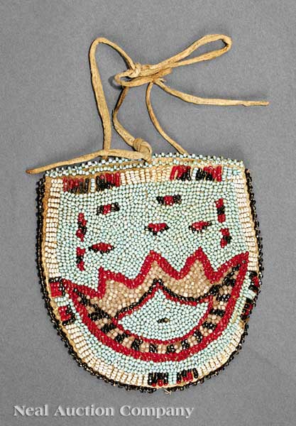 A Northern Plains Beaded Hide Pouch 141b75