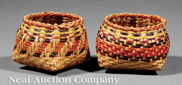 Two Chitimacha Single Weave Baskets 141b76