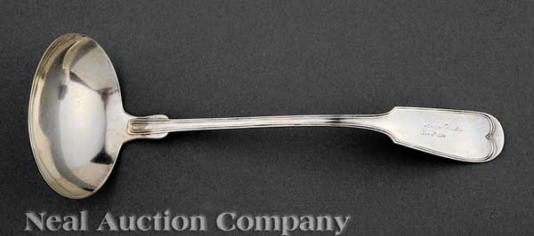 An American Coin Silver Soup Ladle