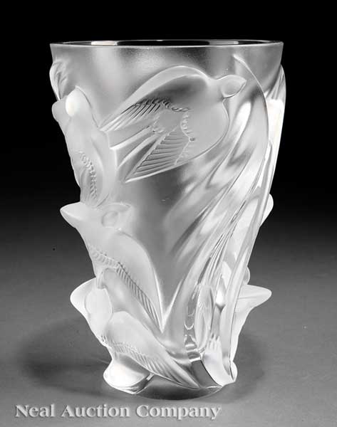 A Lalique Frosted Glass Swifts  141bb9