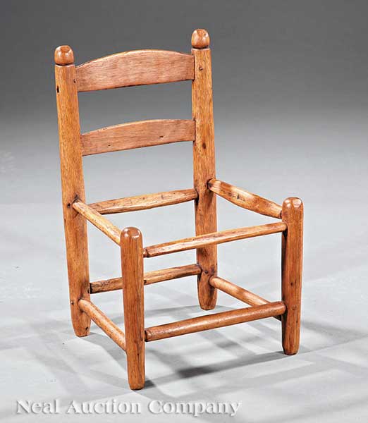 An Acadian Hickory Child's Ladderback