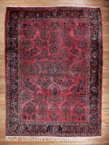 A Semi-Antique Persian Rug red
