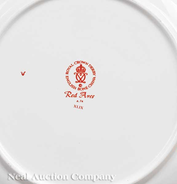 A Set of 23 Royal Crown Derby Red 141c53