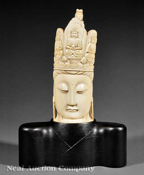 A Chinese Carved Ivory and Wood