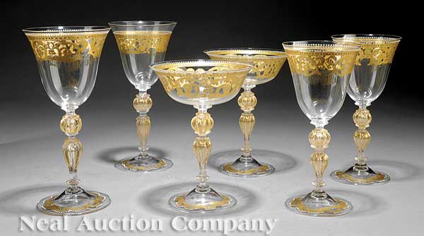 A Set of Salviati Gilt Decorated 141c7b