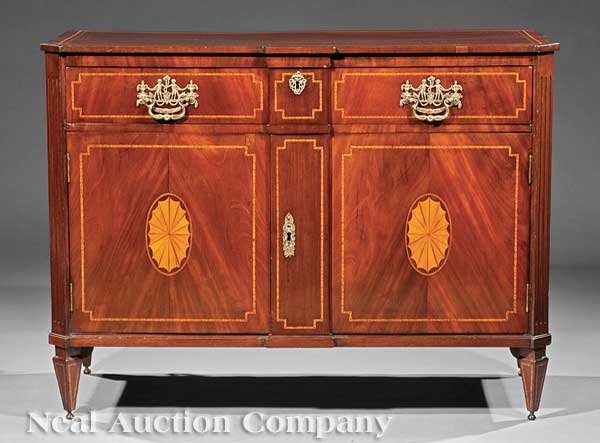 An Antique Dutch Inlaid Mahogany