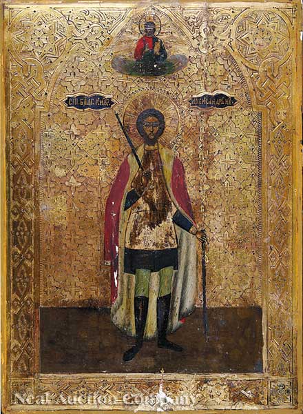 Russian Icon 19th c St Stanislaus 141c87