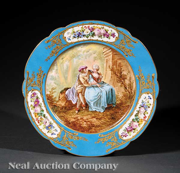 A Louis Philippe Sèvres Porcelain Plate