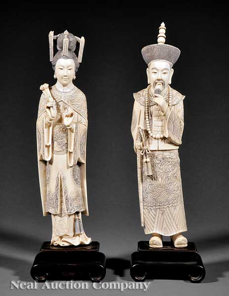 A Pair of Chinese Carved Ivory 141cb9