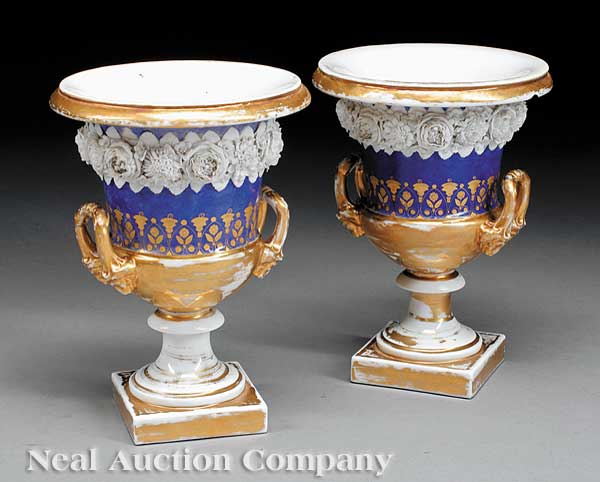 A Pair of Paris Porcelain Vases c. 1830