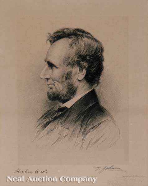 Thomas Johnson Abraham Lincoln etching