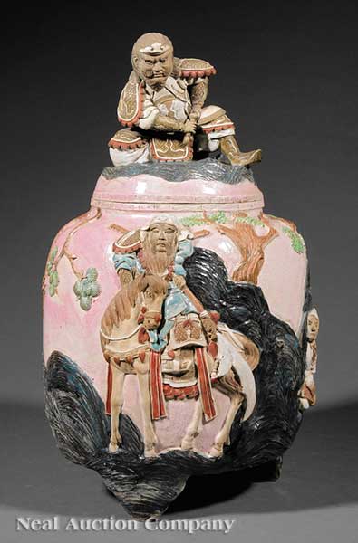 A Japanese Relief Decorated Earthenware 141d5c