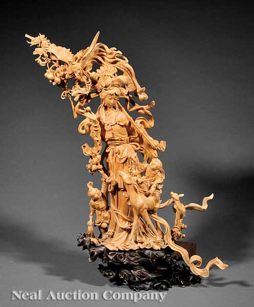 A Chinese Carved Boxwood Figure 141d5f