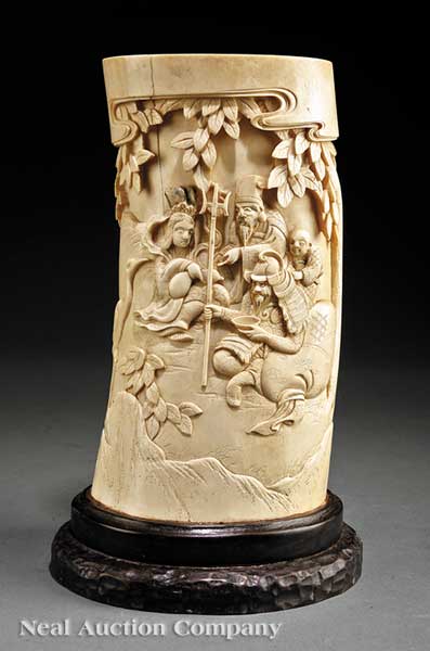 A Large Chinese Carved Ivory Brush 141d90