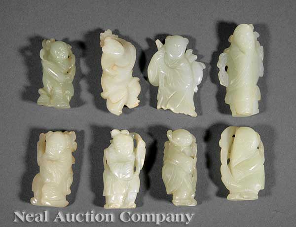 A Group of Eight Chinese Carved 141dc9