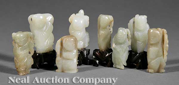 A Group of Eight Chinese Carved 141dca