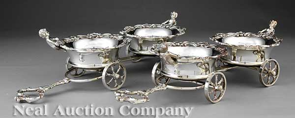 A Pair of Silverplate Wine Trolleys 141e35
