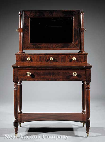 An American Classical Mahogany Dressing