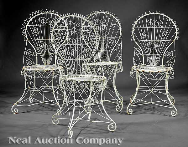 A Set of Four Late Victorian Wirework