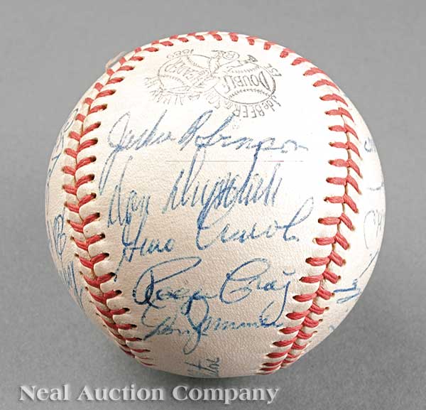 A 1956 Brooklyn Dodgers Team Signed 141eed