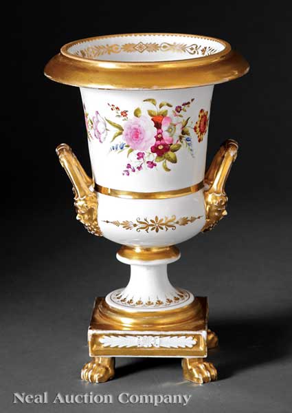 A Paris Porcelain Gilt and Polychrome
