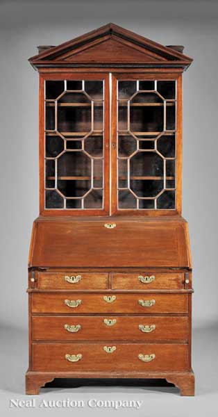 A George III Mahogany Bureau Bookcase 141f5e