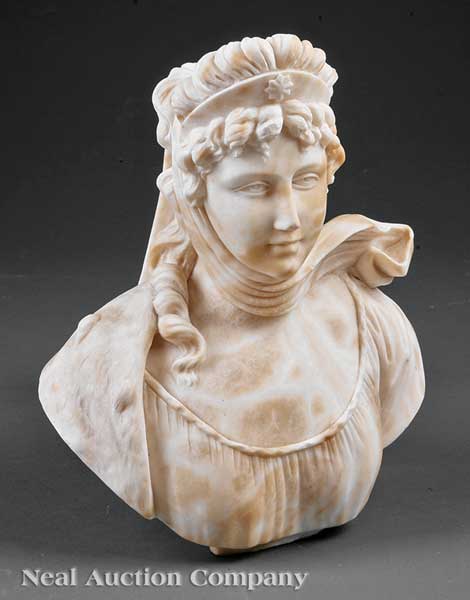 An Antique Italian Marble Bust of a