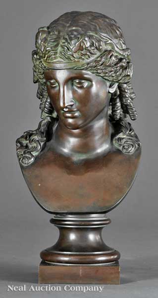 A Fine French Bronze Bust of Antinous 141f8d