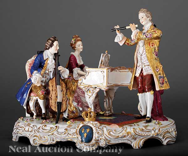 A Monumental German Gilt Porcelain Figural