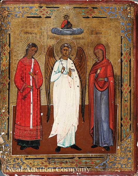 A Russian Orthodox Icon of an Archangel 141fa2