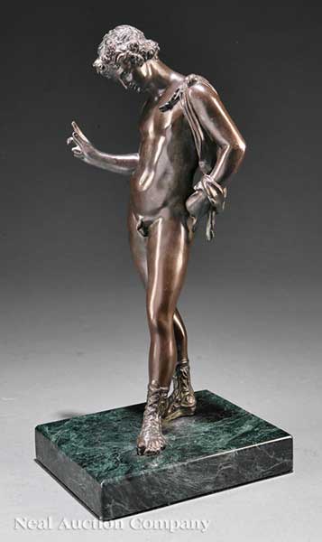 A Bronze Figure of Narcissus after