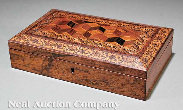 An English Rosewood Parquetry and