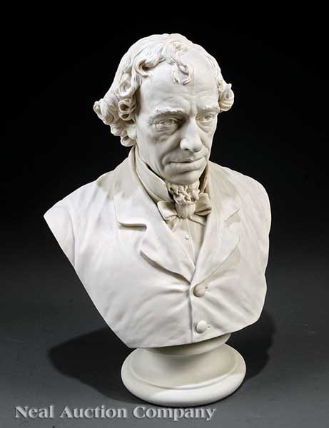 A Parian Portrait Bust of Benjamin